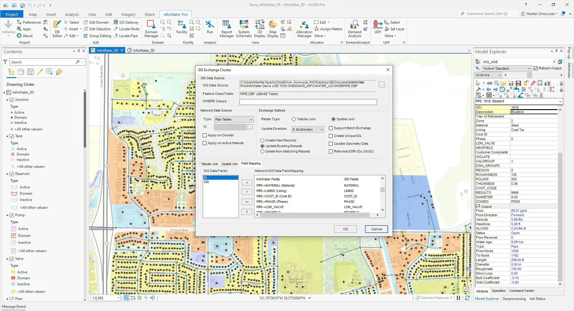 Autodesk Infowater Pro GIS data migration overview