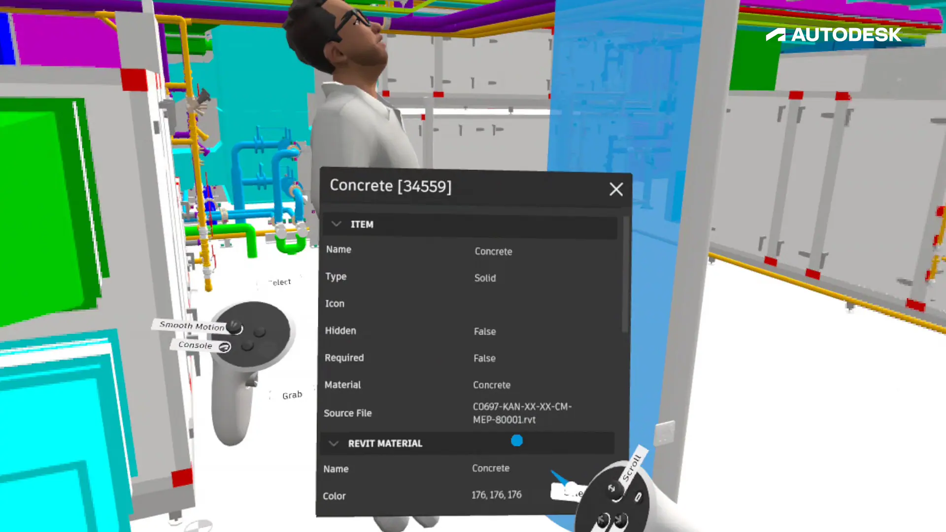 Autodesk Workshop XR interface showcasing immersive 3D modeling tools for virtual reality environments