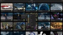 Dashboard displaying multiple media project thumbnails