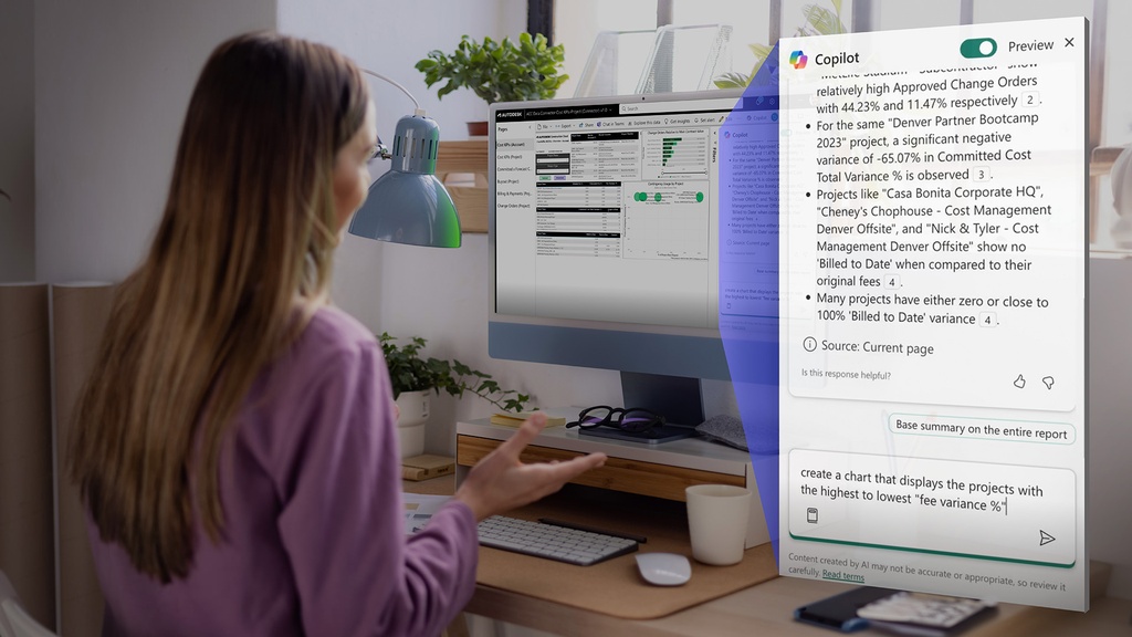 Autodesk Forma for Construction Ops - data connector autodesk construction cloud and microsoft copilot ai
